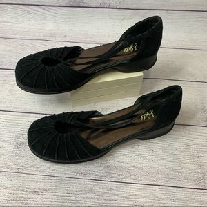 J.Jill Leather Suede Demi Wedge CrossOver Straps Round Toe Slip-On Shoe Size 7.5